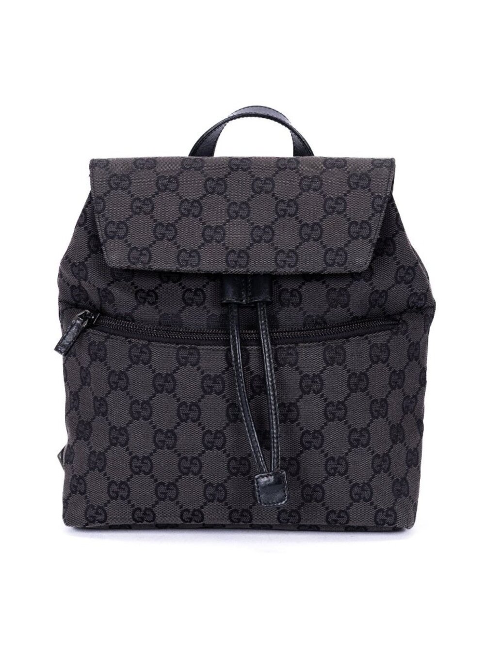 Gucci Front Pocket Backpack Black Monogram Canvas